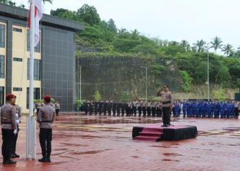 Polda Papua Gelar Upacara Hari Kesadaran Nasional di Mapolda Baru Koya Koso 