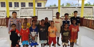 Polres Boven Digoel Gelar Bimbingan Belajar bagi Anak Putus Sekolah di Ruang Edukasi 