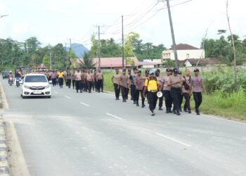 Patroli dan Pengecekan Personel, Polres Mamberamo Tengah Pastikan Situasi Kamtibmas Tetap Kondusif