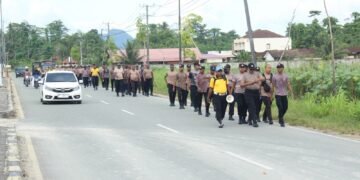 Patroli dan Pengecekan Personel, Polres Mamberamo Tengah Pastikan Situasi Kamtibmas Tetap Kondusif